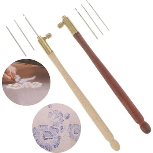French Embroidery Needles Tambour Crochet Hook Luneville Hook with 3 Needles