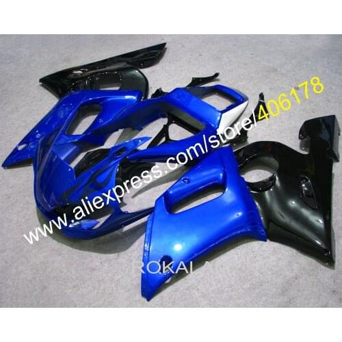 Customized R6 98-02 Motofairing For Yamaha YZF R6 1998-2002 Race Blue Black Bike Fairings (Injection Molding)