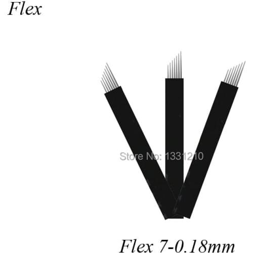 Needle BlackFlex7 0.18mm Microblading Eyebrow Tattoo Permanent Makeup Manual Blades Needles