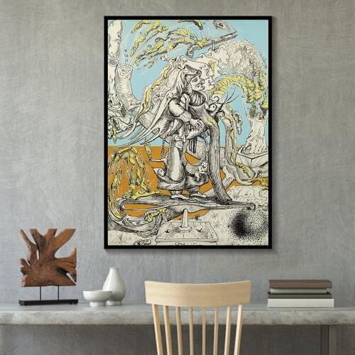 Famous Artwork Salvador Dali Les Omelettes Oil Painting Canvas Poster Print Cuadros Wall Art Picture For Living Room