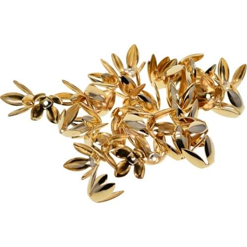 50pcs Adjustable Tassel End Cap Cover Connector Beads Lily Flower Design Jewelry Findings Beading Ornaments