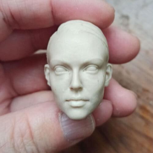Hot Sales 1/6th Women Tracy WWII Female Officer Spy Head Sculpture White Unpainted Model For Usual 12 inch Doll Collect