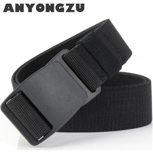 Men Anti-Allergy Safety Thickened Canvas Tightened Belt Elastic Leisure Customizable Fashion Adjustable High-Equality Waistband