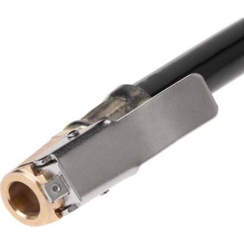 Air Tyre Inflator Pressure Car Auto Tire Pump Hose Gauge Flexible Hose Connector 62KC