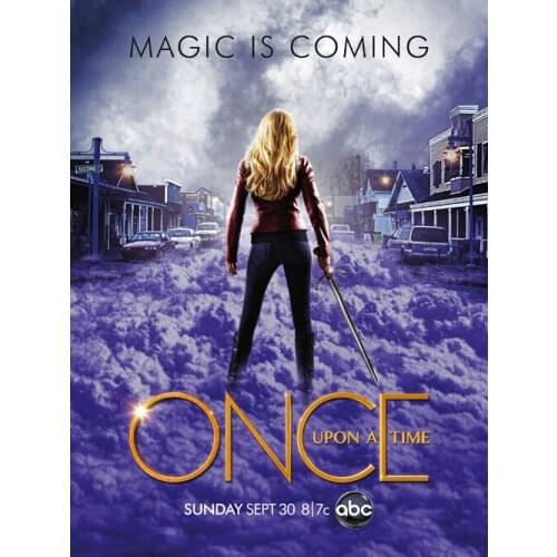 Home Wall Decor Canvas Fabric Poster Once Upon A Time Magic Is Coming Room Decoration Poster