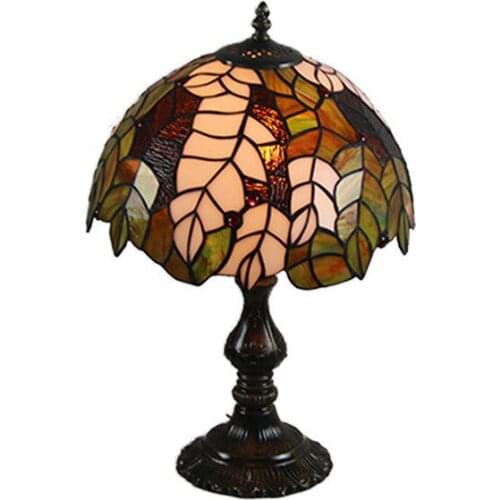 Tiffany Table Lamp Stained Glass European Baroque Classic for Living Room E27 110-240V