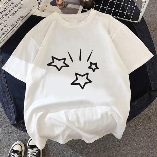 New T Shirt Women Kawaii Top Cartoon Graphic Tees Funny Star theme Harajuku T-shirt Unisex Fashion Tshirt Female TX5992