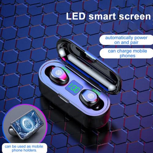 New Wireless Headphones Bluetooth 5.1 Earphone TWS HIFI Mini In-ear Sports Running Headset Support IOS/Android Phones HD Call