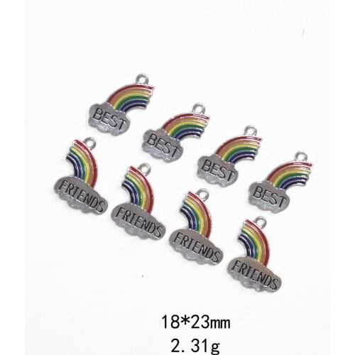 Novelty earrings Korean earrings weird jewelry rainbow alloy jewelry accessories earrings pendant pendants on both sides