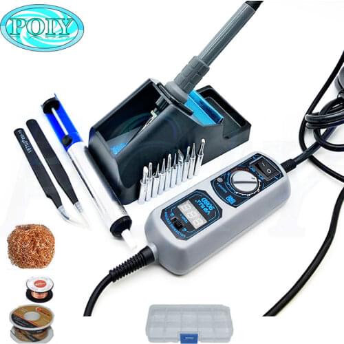 New 908D 220V/110V 65W Heated iron LED Digital Display Soldering Station Iron+ Many welding gifts