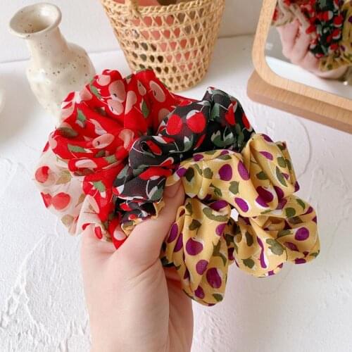 Chiffon Hair Scrunchies Women Scrunchie Elastic Hair Bands Girls Headwear Rubber Hair Ties Ponytail Ornaments Hair Accessories