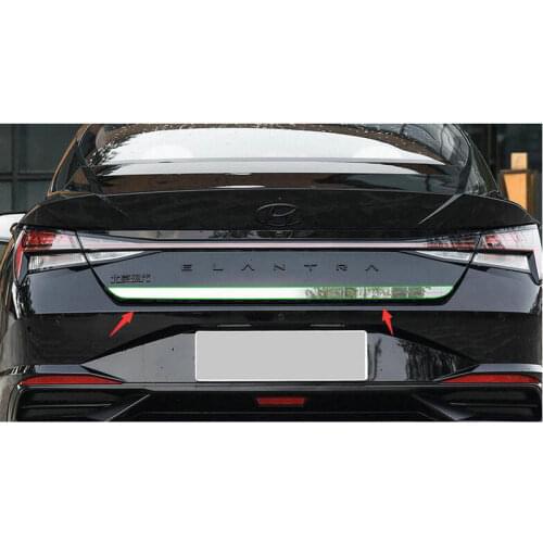 STYO Stainless Steel Rear Trunk Tailgate Door Tail bottom Lid Streamer Cover Trim For Hyundai Elantra 2021 2022