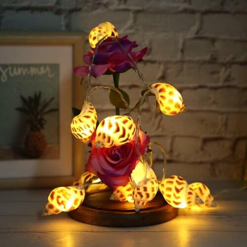 Conch Shape 10LED String Lights Battery-Powered for Indoor Outdoor Birthday Wedding