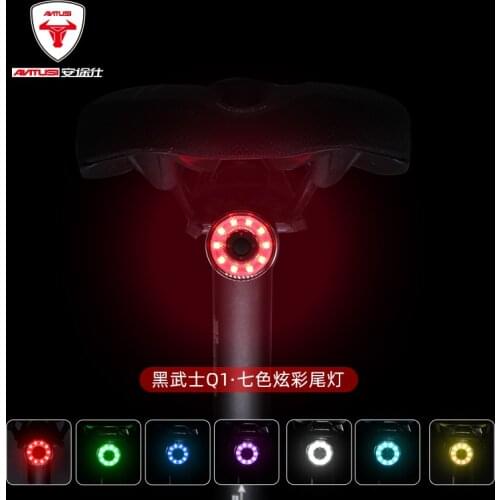 Antusi Time-limited Ao Usb Bicycle Light Mtb Rechargeable Bike Led Seat Night Running Seven Colors Colorful Round 2020 Q1
