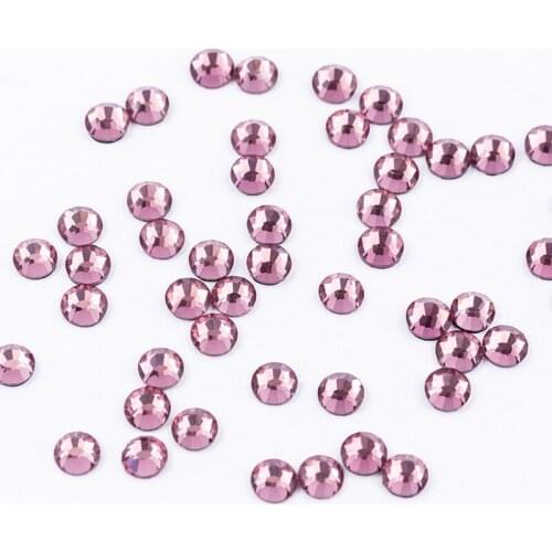 High Quality DMC Hotfix Rhinestones SS4-SS30 Iron On Crystal Glass Strass Flatback LightAmethyst Hot fix Rhinestone For Garment