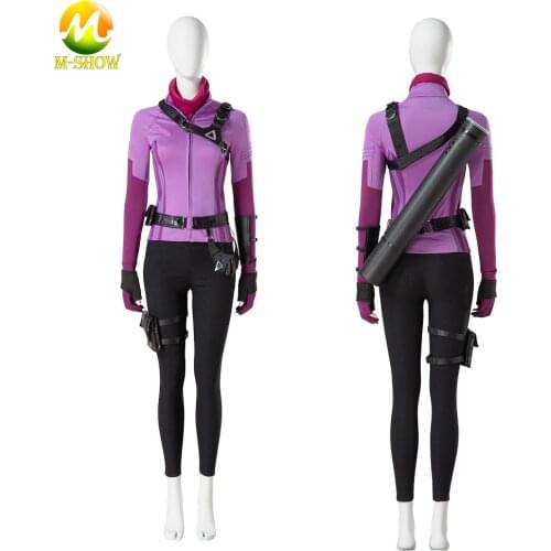 Superhero Female Hawkeye Kate Bishop Cosplay Costume Women Outfit for Halloween Party Show Custom Made