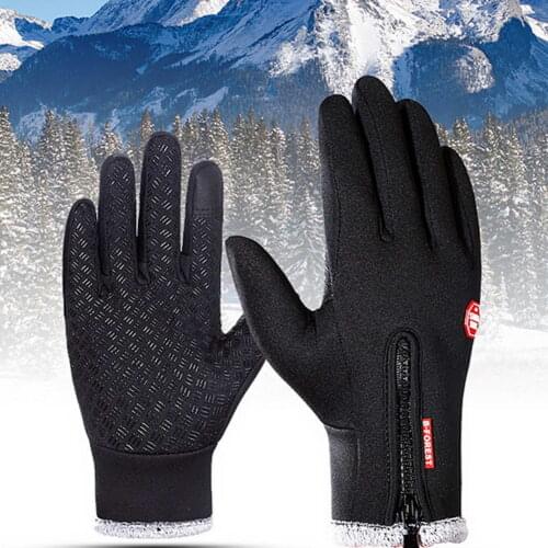 1 Pair Winter Outdoor Touchscreen Gloves Windproof Cycling Gloves Anti-slip Warm Glove SAL99