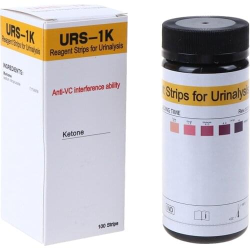 TOP 100Pcs/Bottle Ketone Strips Home Ketosis Urine Weight Lose Analysis Keto Strips