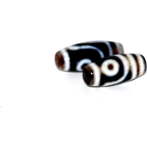 2pcs/lot Tibet 2 eyes DZI 9*20mm agate beads men and women jewelry DIY Free Shipping