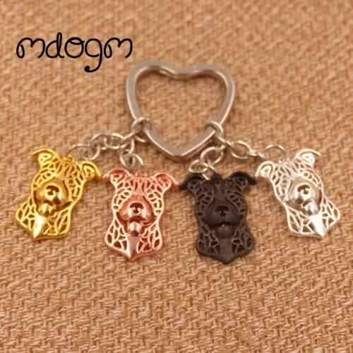 2021 Pit Bull Cute Dog Animal Silver-Plate Purse HandbagCharm Handmade Pendant Keychain For Bag Car Women Men Key Ring Love K059