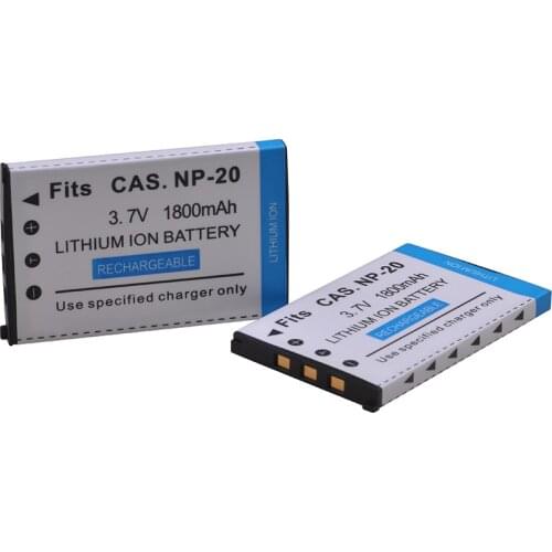 1800mAh 3.7V NP-20 NP20 CNP 20 Camera Battery for CASIO Exilim EX-M1 M2 S1 S1PM S2 S3 S4 Z3 Z4 S100 Z8 Z40 Z65 z70 Z75 S20 s770