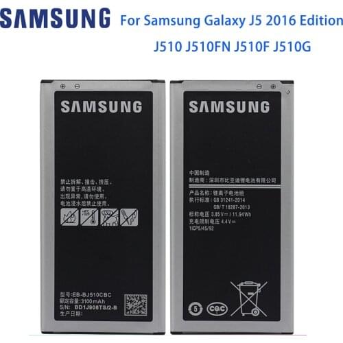 Original SAMSUNG J5 2016 Phone Battery EB-BJ510CBC 3100mAh for Samsung GALAXY j5 2016 Version SM-J510 Polymer Li-ion Battery
