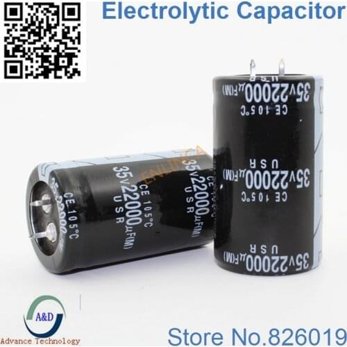 3pcs/lot 35V 22000UF Radial DIP Aluminum Electrolytic Capacitors size 30*50 22000UF 35V Tolerance 20