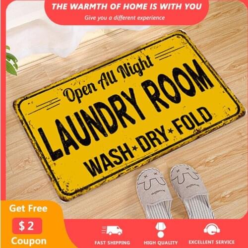 Letter Printed Door Mats Modern American Style Doormat Bedroom Living Room Bathroom Entrance Non-slip Floor Mat Drop Shipping