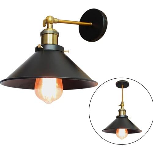 Black / White Wall Sconce Lamp Vintage Arm Swing Wall Lights E27 Base for Lobby, Hallway, Kitchen, Dining Room, Restaurant