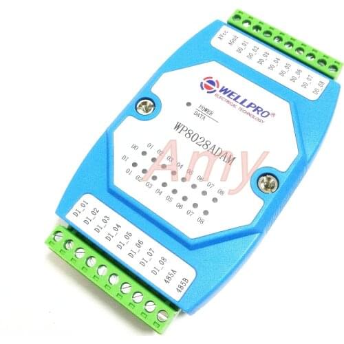 Digital input and output module switch module Isolated 8DI / 8DO RS485 MODBUS communication