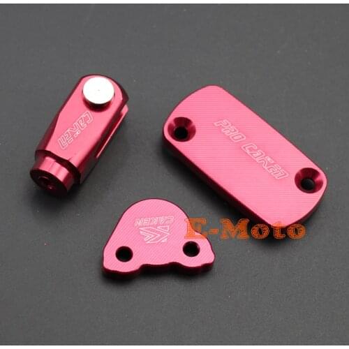 CNC Billet Front & Rear Brake Reservoir Fluid Cover W/ Brake Reservoir Fluid Cover CR CR125 CR250 CRF CRF150R CRF250R