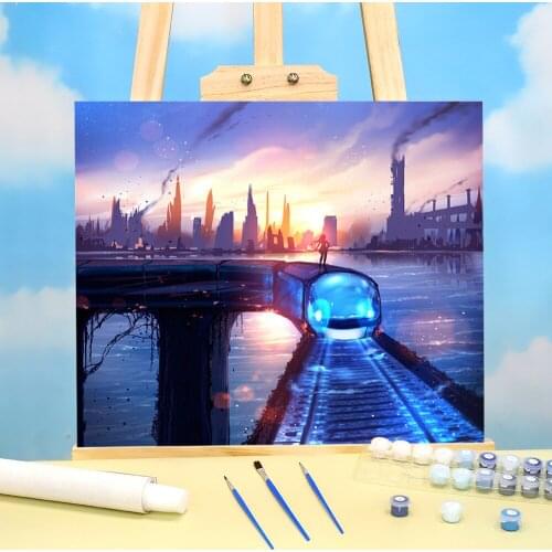 Scenery Take Me Away Coloring By Numbers Painting Complete Kit Oil Paints 40*50 Painting On Canvas Loft Wall Drawing