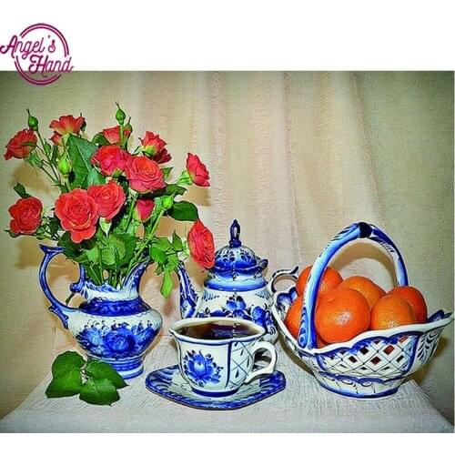 DIY 5D Diamond Mosaic Fruit flowers 3d Diamond Painting Cross Stitch Kits Handmade Diamond Embroidery Pattern Rhinestone