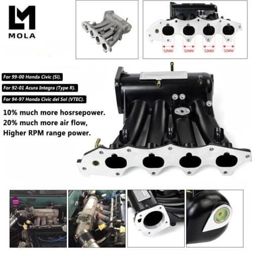 FOR b16a b16b b18a Aluminum Cast Intake Manifold Upgrade Bolt On FOR 99-00 Honda Civic 92-01 Acura Integra IM42-CA