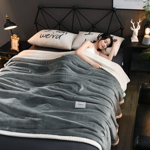 Flannel Fleece Blanket Super Soft Winter Blankets on the Bed Solid Color Sofa Throws Plush Bedspread Mantas Koce 180x200cm