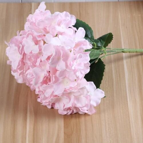 HAP 5 Heads Artificial Hydrangea Silk Flowers With Stems Wedding Home Party Shop Decor