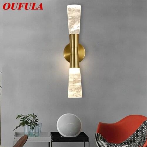 OUFULA Crystal Wall Lights Sconce LED Fixture Modern Aluminum Indoor Wall Lamps For Home Foyer Bedroom Living Room Office Hotel