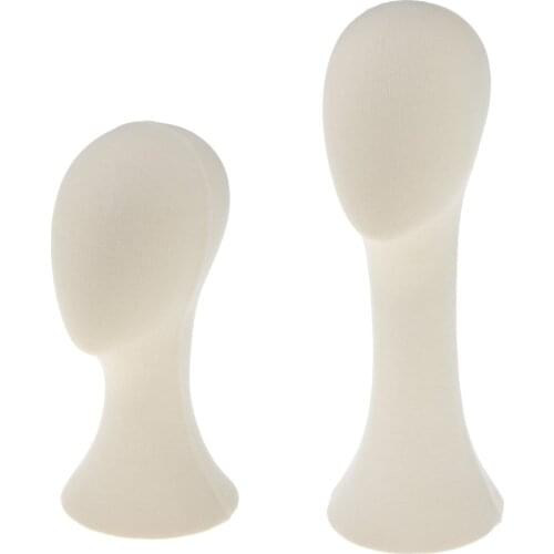 21inch Canvas Block Wigs Making Mannequin Head Hat Caps Mask Display Model Wigs Glasses Cap Display Holder Stand