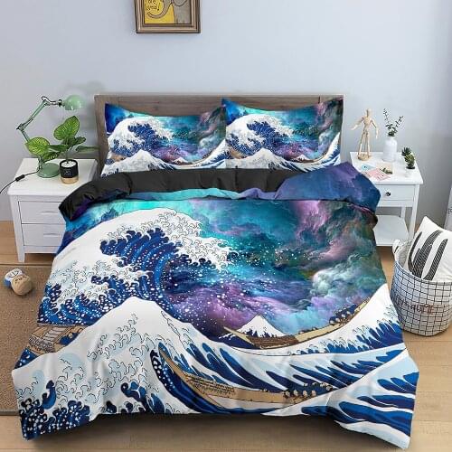 Psychedelic Wave Duvet Cover Set Abstract Bedding Set Single Double Twin Full Queen King Soft microfiber Quilt Comforter Cover