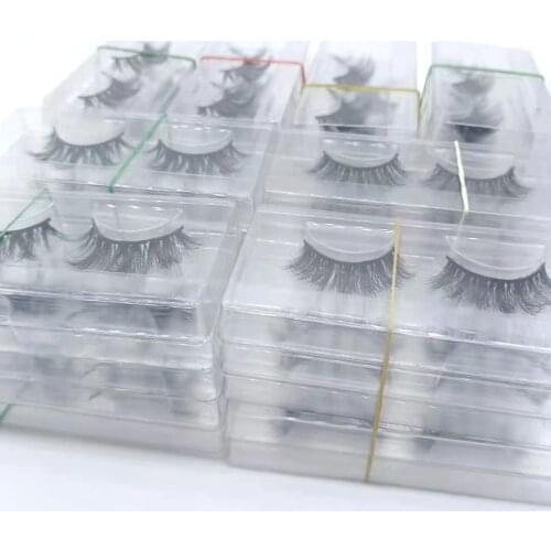 Wholesale Mink Eyelashes 5/10/20/30/40/50/100 Pairs 3D Mink Lashes Bulk Dramatic 25mm False Eyelashes Vendor Makeup 5D Lash