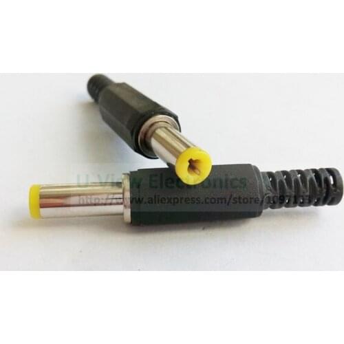 NCHTEK DC Male 5.5x2.5mm Yellow Tip plastic Cover Connector Adapter, DC Power Jack Plug/Free DHL Shipping/500PCS