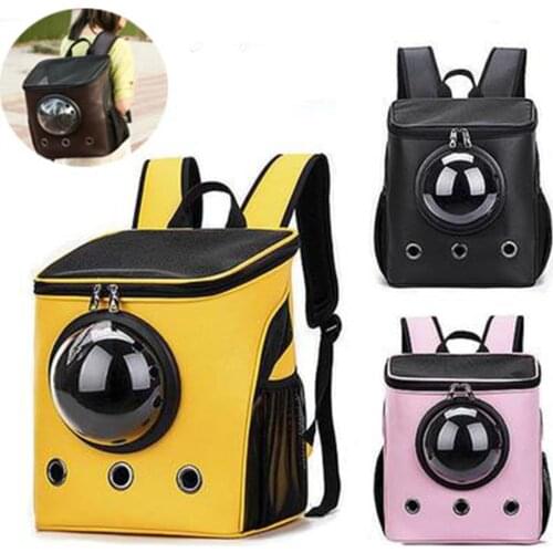 Portable Pet Dog Cat Double Shoulder Mesh Travel Backpack Head Window Astronaut Space Carrier Bag Outdoor Kitten Puppy Handbag