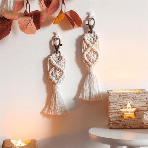 2pcs Hand-woven Hanging Ornament Wall Pendant Home Hang Bohemian Crafts Decoration Gorgeous Tapestry for Home Bedroom Decorative