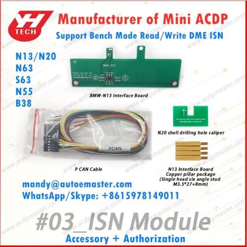 Key-programmer read write ISN code for bmw all-key-lost mileage Yanhua ACDP auto key programmer ISN module
