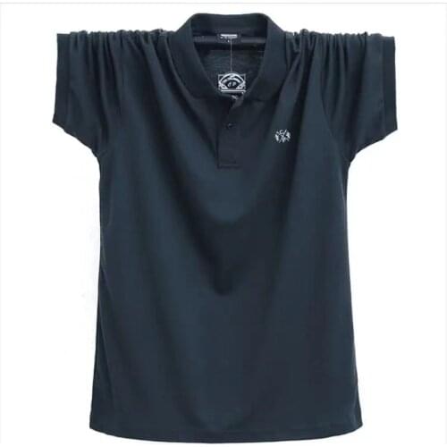 6XL 5XL MenS POLO Shirt Cotton Business Work Casual Pure Lapel MenS Short Sleeve Solid Color Large Size POLO Shirt