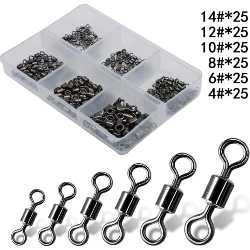 Carp Fising Rolling Swivels Copper Stainless Steel Fishing Tackle Clips Quick Change Swivel Solid Ring Connector Accessories