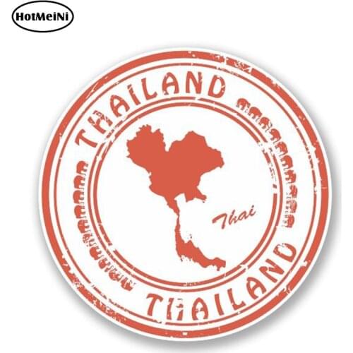 HotMeiNi 13cm x 13cm Thai Thailand Decal Vinyl Car Sticker iPad Laptop Travel Luggage Tag Map Flag Graphic Waterproof Sticker
