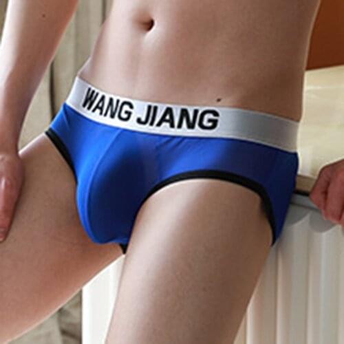 Men Soft Ice Silk Underwear Sexy Ultra Thin Penis Large Pouch Mens Briefs Panties Erotic Underpants Cueca Low Rise Slips Hombre