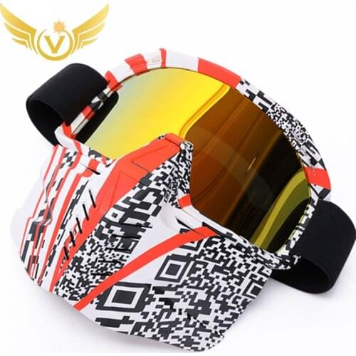 Removabl Windproof Motocross Goggles Glasses Cycling MX Off Road Helmet Ski Sport Gafas Motorcycle Dirt Bike Racing Goggles Gafa