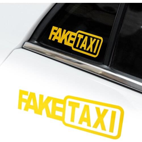 Universal FAKE TAXI Funny Car Sticker For ford focus 2 3 Hyundai solaris i35 i25 Mazda 2 3 6 CX-5 Car Accessories